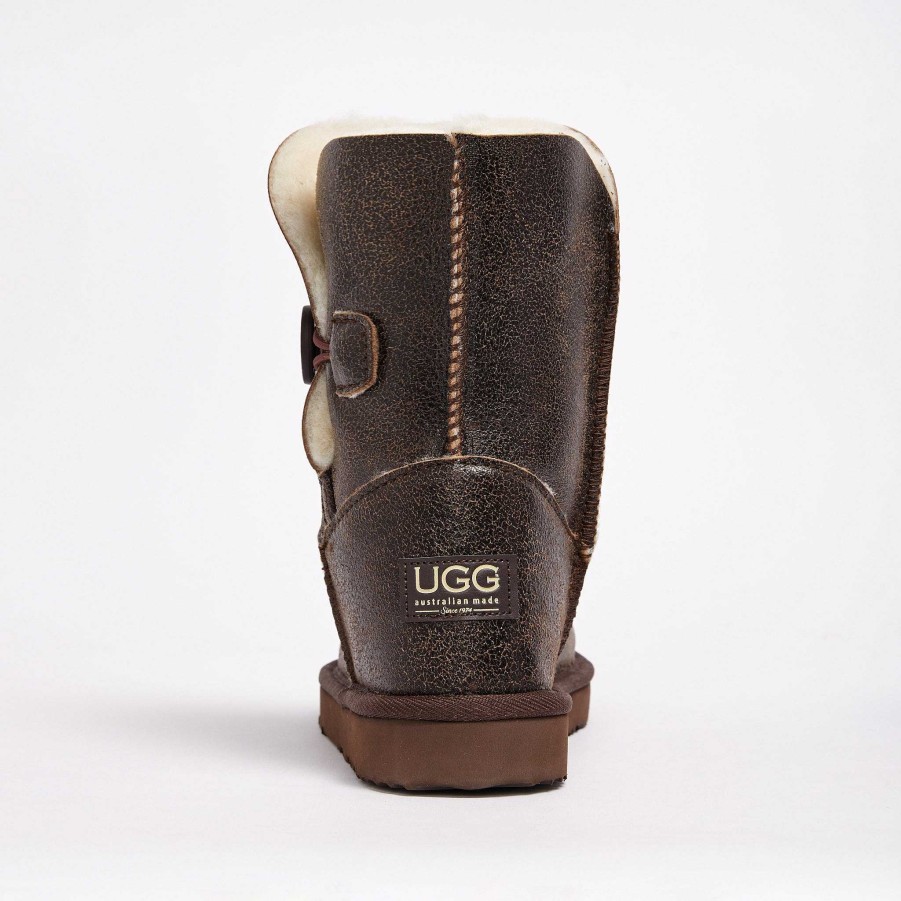 Kvinder UGG Since 1974 Knap Midt | Burleigh Button Bomber Midt til kvinder