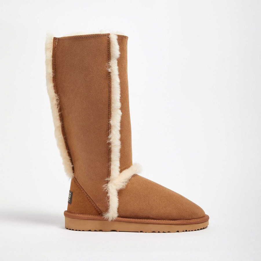 Kvinder UGG Since 1974 Høj og ultrahøj | Dame designer høj kastanje