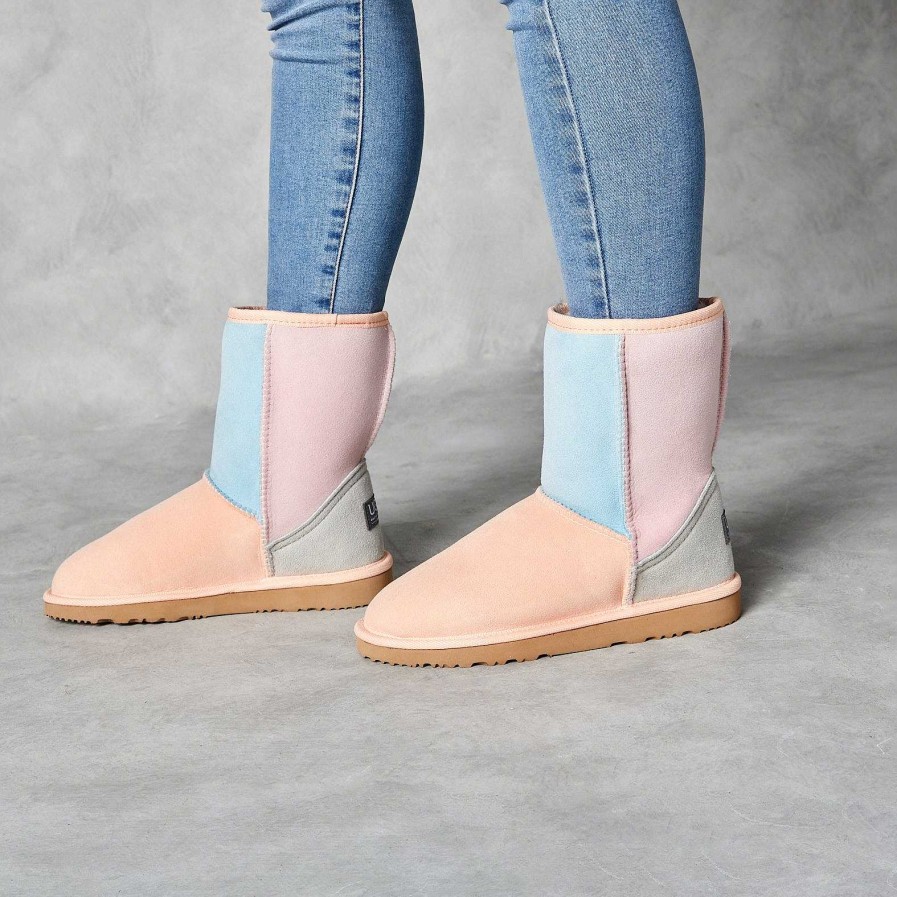 Kvinder UGG Since 1974 Midt | Dame Classic Mid Limited Edition Polar Tricolor Trefarvet Polar