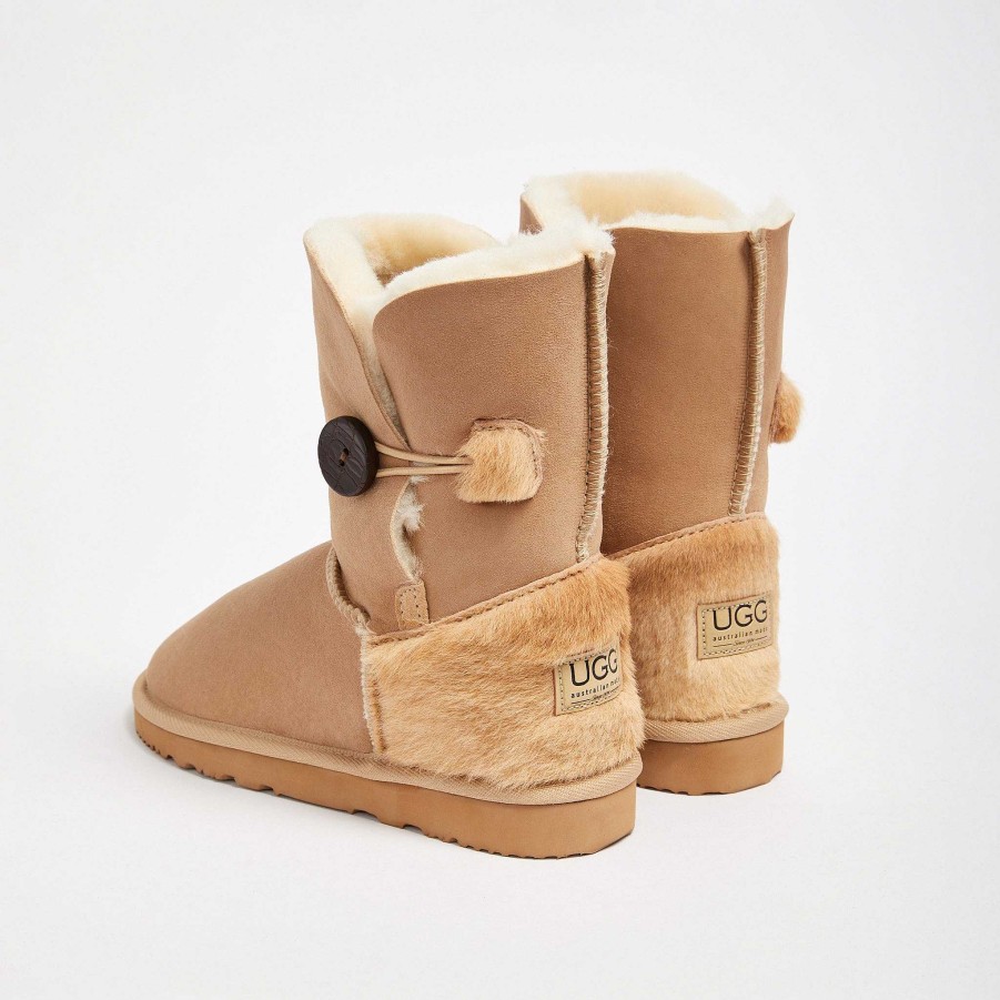 Kvinder UGG Since 1974 Knap Midt | Kvinder Burleigh Button Mid Kangaroo