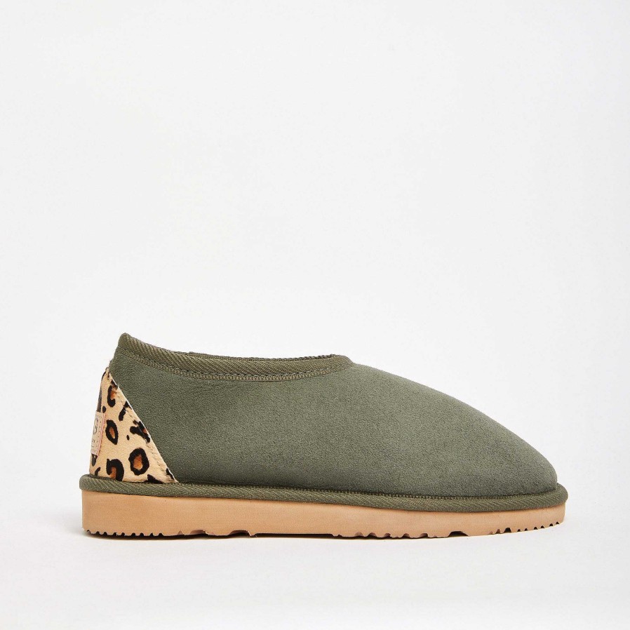 Kvinder UGG Since 1974 Halfies | Baby Leopard Halfie til kvinder Kaki