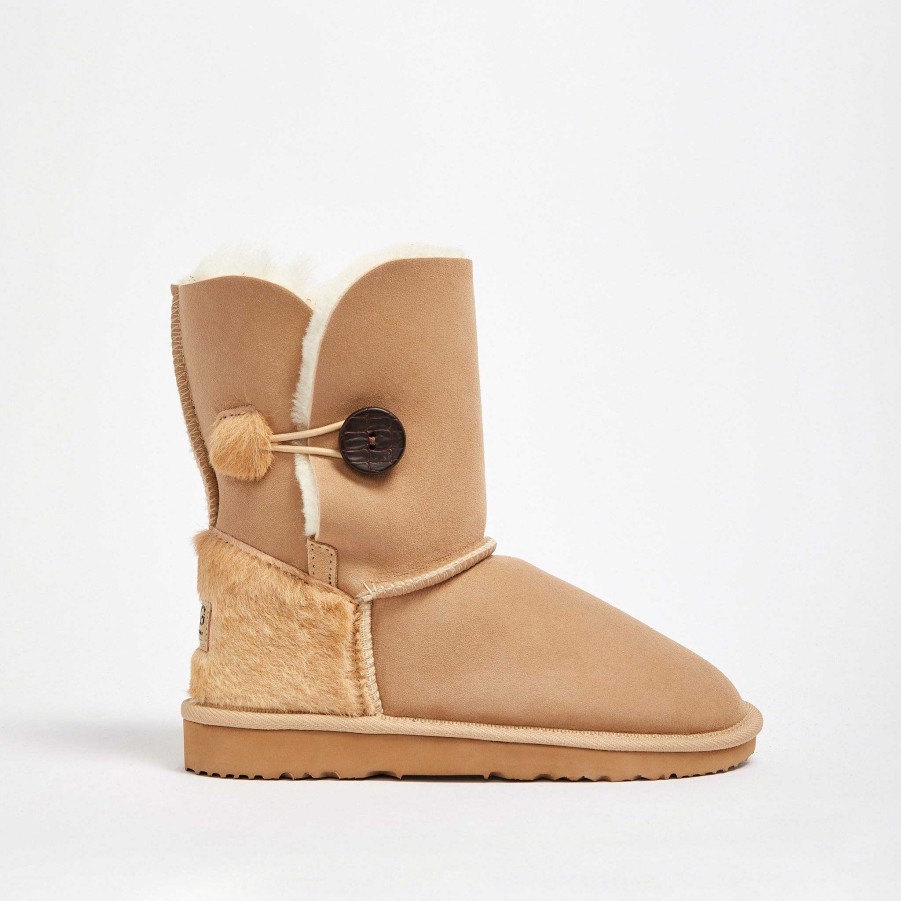 Kvinder UGG Since 1974 Knap Midt | Kvinder Burleigh Button Mid Kangaroo